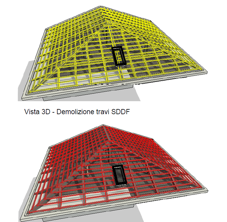 Progettazione strutturale sostituzione tetto villa monofamiliare