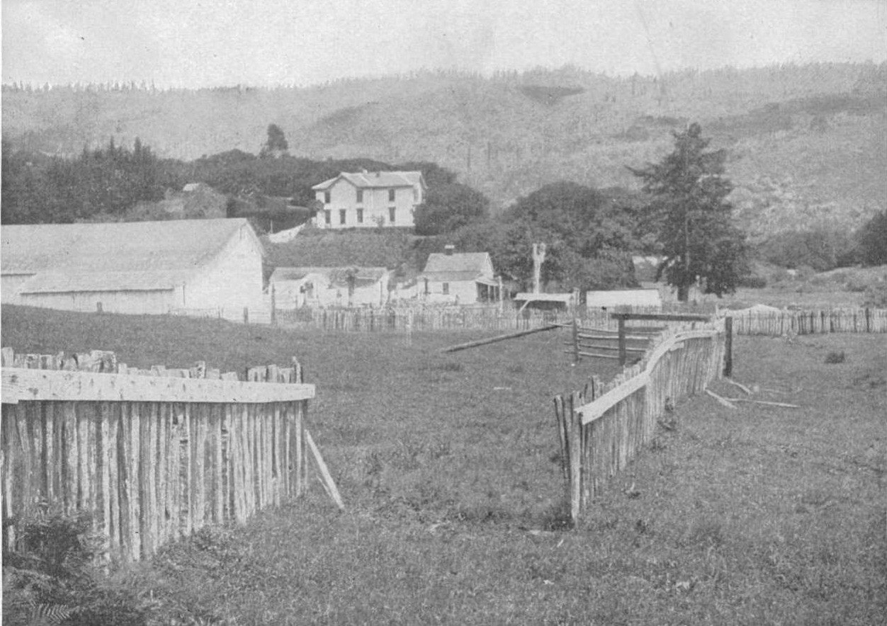 Staccionata tagliata in due e spostata lateralmente dalla faglia di San Andreas nel 1906